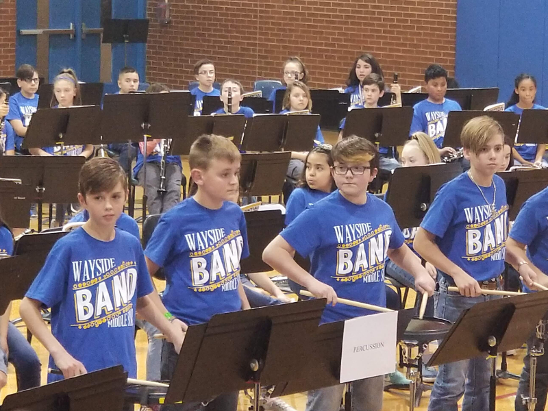 Band students perform